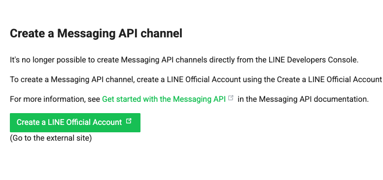 Create LINE Official Account