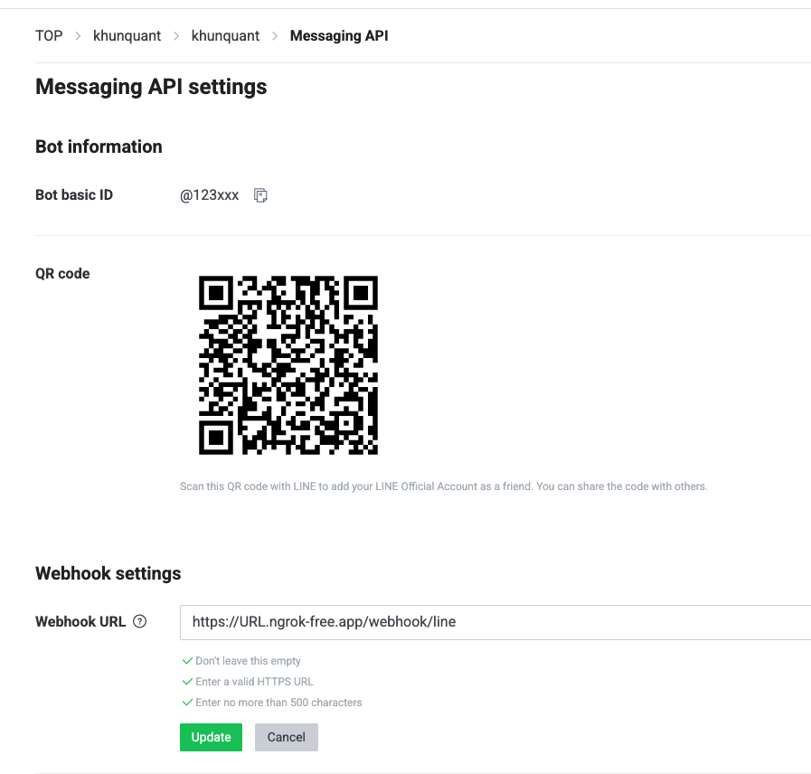 Enable webhook toggle